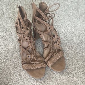 Tan Heel Sandals